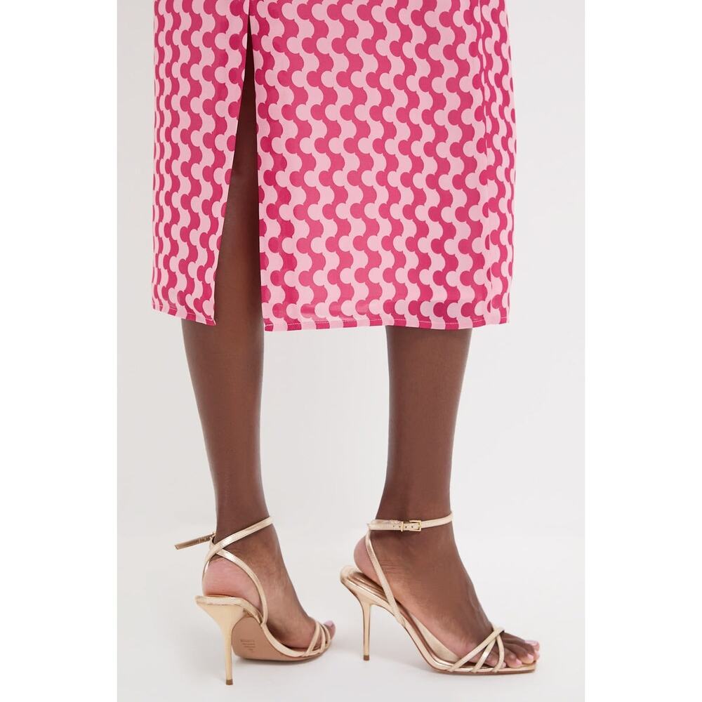 HYACINTH HOUSE Pink Geo Stripe Cut-Out Cosmina Dress Size M NWT - Picture 6 of 7